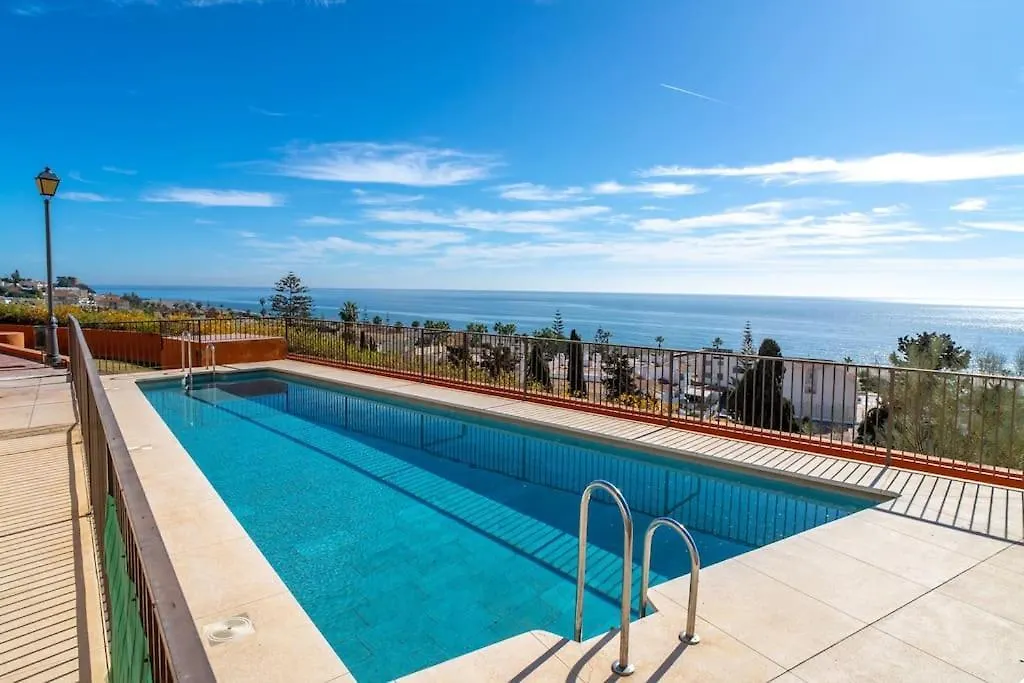 Villa Adosado Con Vistas Al Mar Desde La Piscina Con Bbq Velez Malaga